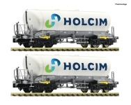 Fleischmann 6660047 - N - 2-tlg. Set Silowagen Uacns, Holcim, Ep. VI